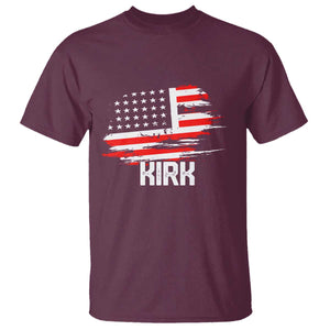 American Flag Kirk T Shirt Distressed Patriotic Team Charlie Tribute TS02 Maroon Print Your Wear