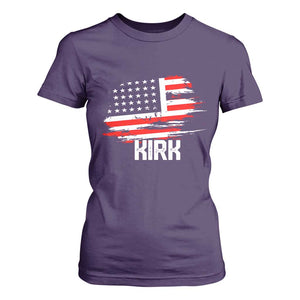 American Flag Kirk T Shirt For Women Distressed Patriotic Team Charlie Tribute TS02 Purple Print Your Wear