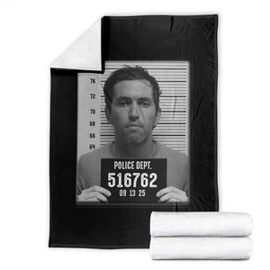 Tyler Robinson Mugshot Throw Blanket Justice For Charlie Kirk TS02 Black Print Your Wear