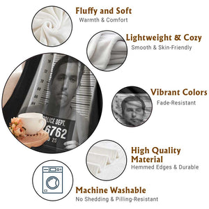 Tyler Robinson Mugshot Throw Blanket Justice For Charlie Kirk TS02 Print Your Wear