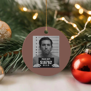 Tyler Robinson Mugshot Ceramic Ornament Justice For Charlie Kirk TS02 1pc Mocha Print Your Wear