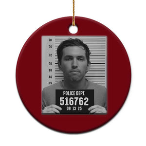 Tyler Robinson Mugshot Ceramic Ornament Justice For Charlie Kirk TS02 1pc Red Print Your Wear