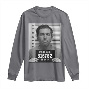 Tyler Robinson Mugshot Long Sleeve Shirt Justice For Charlie Kirk TS02 Charcoal Print Your Wear