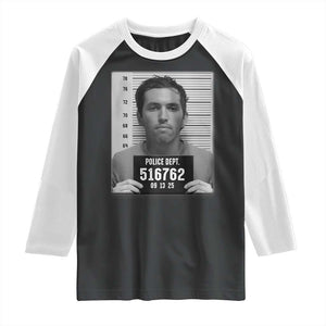Tyler Robinson Mugshot Raglan Shirt Justice For Charlie Kirk TS02 Black White Print Your Wear