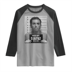 Tyler Robinson Mugshot Raglan Shirt Justice For Charlie Kirk TS02 Sport Gray Black Print Your Wear