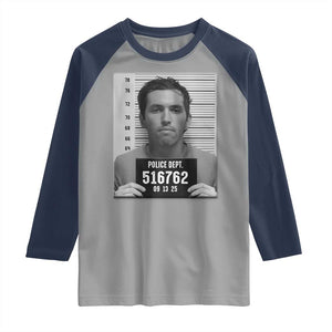 Tyler Robinson Mugshot Raglan Shirt Justice For Charlie Kirk TS02 Sport Gray Navy Print Your Wear