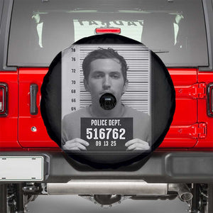 Tyler Robinson Mugshot Spare Tire Cover Justice For Charlie Kirk TS02 Black Print Your Wear