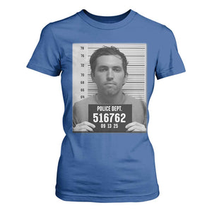 Tyler Robinson Mugshot T Shirt For Women Justice For Charlie Kirk TS02 Royal Blue Print Your Wear