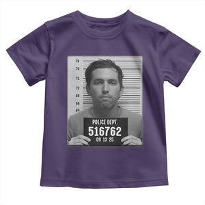 Tyler Robinson Mugshot Toddler T Shirt Justice For Charlie Kirk TS02 Purple Print Your Wear