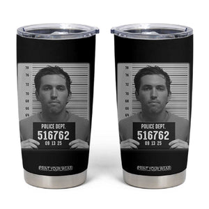 Tyler Robinson Mugshot Tumbler Cup Justice For Charlie Kirk TS02 Black Print Your Wear
