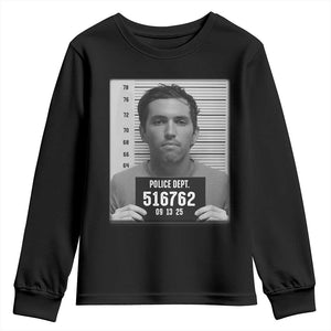 Tyler Robinson Mugshot Youth Sweatshirt Justice For Charlie Kirk TS02 Black Print Your Wear