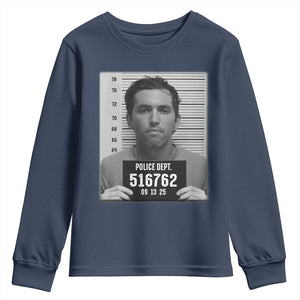 Tyler Robinson Mugshot Youth Sweatshirt Justice For Charlie Kirk TS02 Navy Print Your Wear