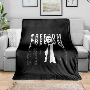 Freedom Charlie Kirk Tribute Throw Blanket A True Patriot Leagacy Memorial TS02 Print Your Wear