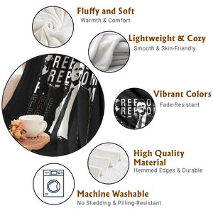 Freedom Charlie Kirk Tribute Throw Blanket A True Patriot Leagacy Memorial TS02 Print Your Wear