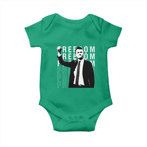 Freedom Charlie Kirk Tribute Baby Onesie A True Patriot Leagacy Memorial TS02 Irish Green Print Your Wear