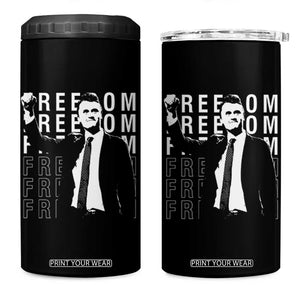 Freedom Charlie Kirk Tribute 4 in 1 Can Cooler Tumbler A True Patriot Leagacy Memorial TS02 One Size: 16 oz Black Print Your Wear