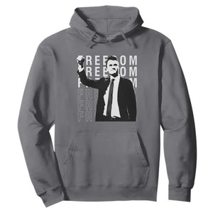 Freedom Charlie Kirk Tribute Hoodie A True Patriot Leagacy Memorial TS02 Charcoal Print Your Wear