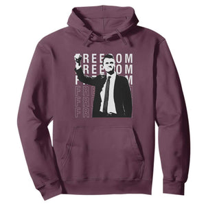Freedom Charlie Kirk Tribute Hoodie A True Patriot Leagacy Memorial TS02 Maroon Print Your Wear