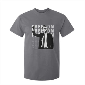 Freedom Charlie Kirk Tribute T Shirt For Kid A True Patriot Leagacy Memorial TS02 Charcoal Print Your Wear