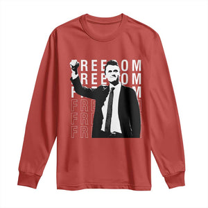 Freedom Charlie Kirk Tribute Long Sleeve Shirt A True Patriot Leagacy Memorial TS02 Red Print Your Wear