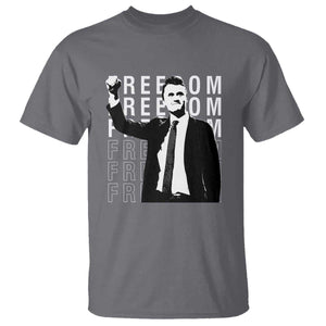 Freedom Charlie Kirk Tribute T Shirt A True Patriot Leagacy Memorial TS02 Charcoal Print Your Wear