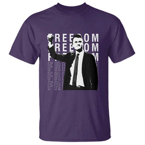 Freedom Charlie Kirk Tribute T Shirt A True Patriot Leagacy Memorial TS02 Purple Print Your Wear
