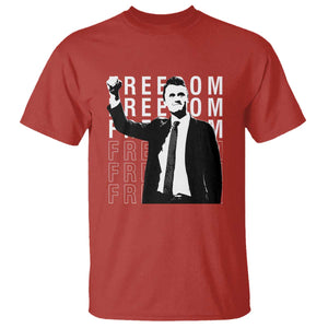 Freedom Charlie Kirk Tribute T Shirt A True Patriot Leagacy Memorial TS02 Red Print Your Wear