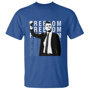 Freedom Charlie Kirk Tribute T Shirt A True Patriot Leagacy Memorial TS02 Royal Blue Print Your Wear