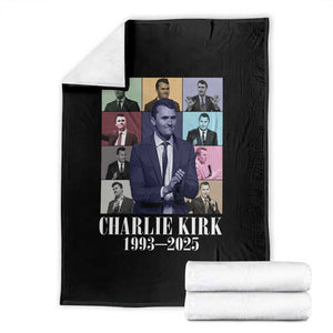 Legacy of Charlie Kirk Throw Blanket 1993 2025 Memorial Pop Art Tribute Graphic TS02 Black Print Your Wear