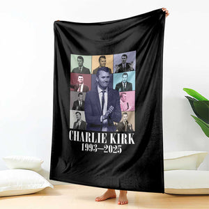 Legacy of Charlie Kirk Throw Blanket 1993 2025 Memorial Pop Art Tribute Graphic TS02 Print Your Wear