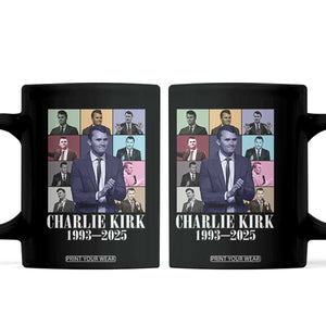 Legacy of Charlie Kirk Coffee Mug 1993 2025 Memorial Pop Art Tribute Graphic TS02 Black Print Your Wear