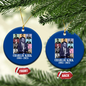 Legacy of Charlie Kirk Ceramic Ornament 1993 2025 Memorial Pop Art Tribute Graphic TS02 1pc Blue Print Your Wear