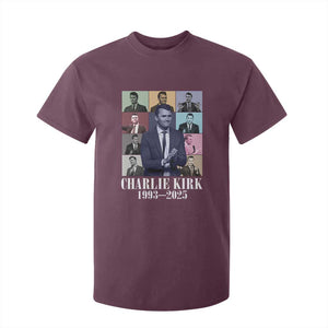 Legacy of Charlie Kirk T Shirt For Kid 1993 2025 Memorial Pop Art Tribute Graphic TS02 Maroon Print Your Wear