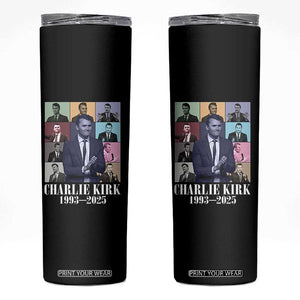 Legacy of Charlie Kirk Skinny Tumbler 1993 2025 Memorial Pop Art Tribute Graphic TS02 Black Print Your Wear