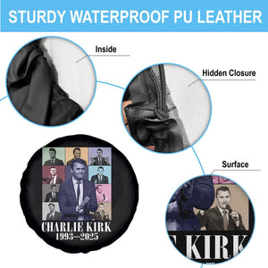 Legacy of Charlie Kirk Spare Tire Cover 1993 2025 Memorial Pop Art Tribute Graphic TS02 Print Your Wear