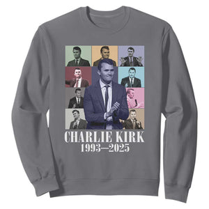 Legacy of Charlie Kirk Sweatshirt 1993 2025 Memorial Pop Art Tribute Graphic TS02 Charcoal Print Your Wear
