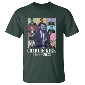 Legacy of Charlie Kirk T Shirt 1993 2025 Memorial Pop Art Tribute Graphic TS02 Dark Forest Green Print Your Wear