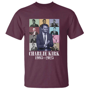 Legacy of Charlie Kirk T Shirt 1993 2025 Memorial Pop Art Tribute Graphic TS02 Maroon Print Your Wear