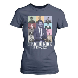 Legacy of Charlie Kirk T Shirt For Women 1993 2025 Memorial Pop Art Tribute Graphic TS02 Navy Print Your Wear