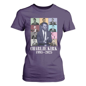 Legacy of Charlie Kirk T Shirt For Women 1993 2025 Memorial Pop Art Tribute Graphic TS02 Purple Print Your Wear
