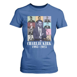 Legacy of Charlie Kirk T Shirt For Women 1993 2025 Memorial Pop Art Tribute Graphic TS02 Royal Blue Print Your Wear