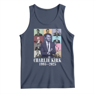 Legacy of Charlie Kirk Tank Top 1993 2025 Memorial Pop Art Tribute Graphic TS02 Navy Print Your Wear