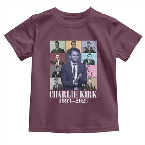 Legacy of Charlie Kirk Toddler T Shirt 1993 2025 Memorial Pop Art Tribute Graphic TS02 Maroon Print Your Wear