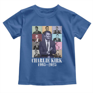 Legacy of Charlie Kirk Toddler T Shirt 1993 2025 Memorial Pop Art Tribute Graphic TS02 Royal Blue Print Your Wear