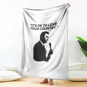 Patriotic Freedom Charlie Kirk Legacy Throw Blanket Its OK to Love Your Country TS02 Print Your Wear