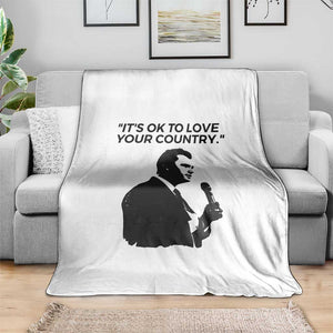 Patriotic Freedom Charlie Kirk Legacy Throw Blanket Its OK to Love Your Country TS02 Print Your Wear