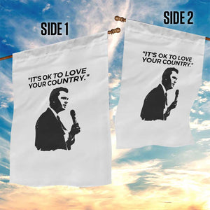 Patriotic Freedom Charlie Kirk Legacy Garden Flag Its OK to Love Your Country TS02 Print Your Wear
