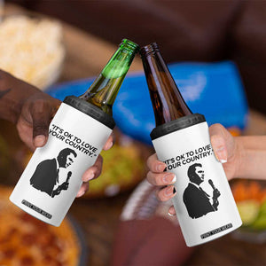 Patriotic Freedom Charlie Kirk Legacy 4 in 1 Can Cooler Tumbler Its OK to Love Your Country TS02 Print Your Wear