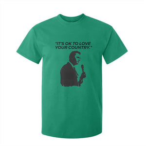 Patriotic Freedom Charlie Kirk Legacy T Shirt For Kid Its OK to Love Your Country TS02 Irish Green Print Your Wear
