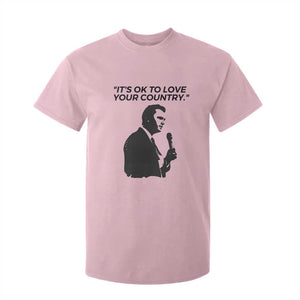 Patriotic Freedom Charlie Kirk Legacy T Shirt For Kid Its OK to Love Your Country TS02 Light Pink Print Your Wear